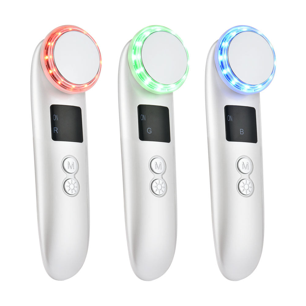 Ultrasound Introduction Instrument HailiCare Positive And Negative Ion Three-Color Light And Warm Cleaning Beauty Instrument