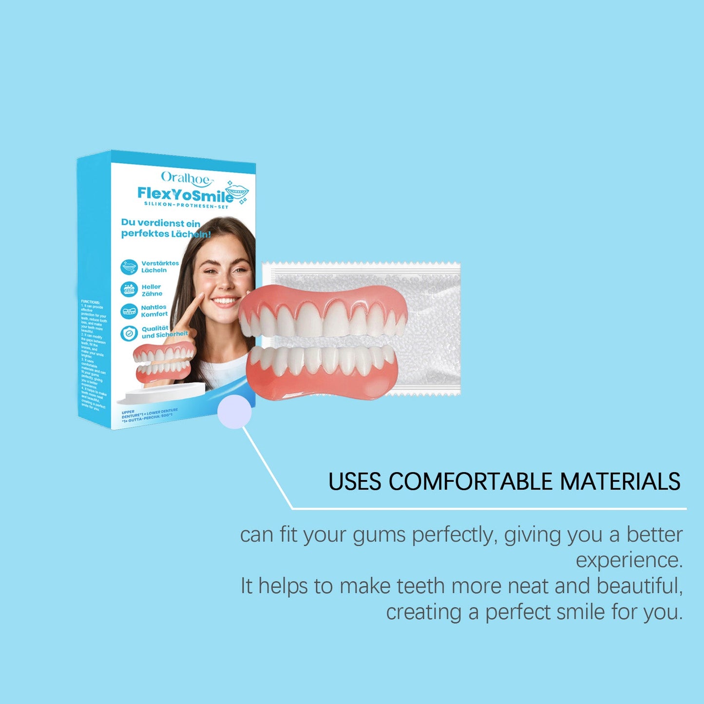 Cosmetic Denture Set, Cosmetic Denture Set Enhance Smile Beauty Denture Care