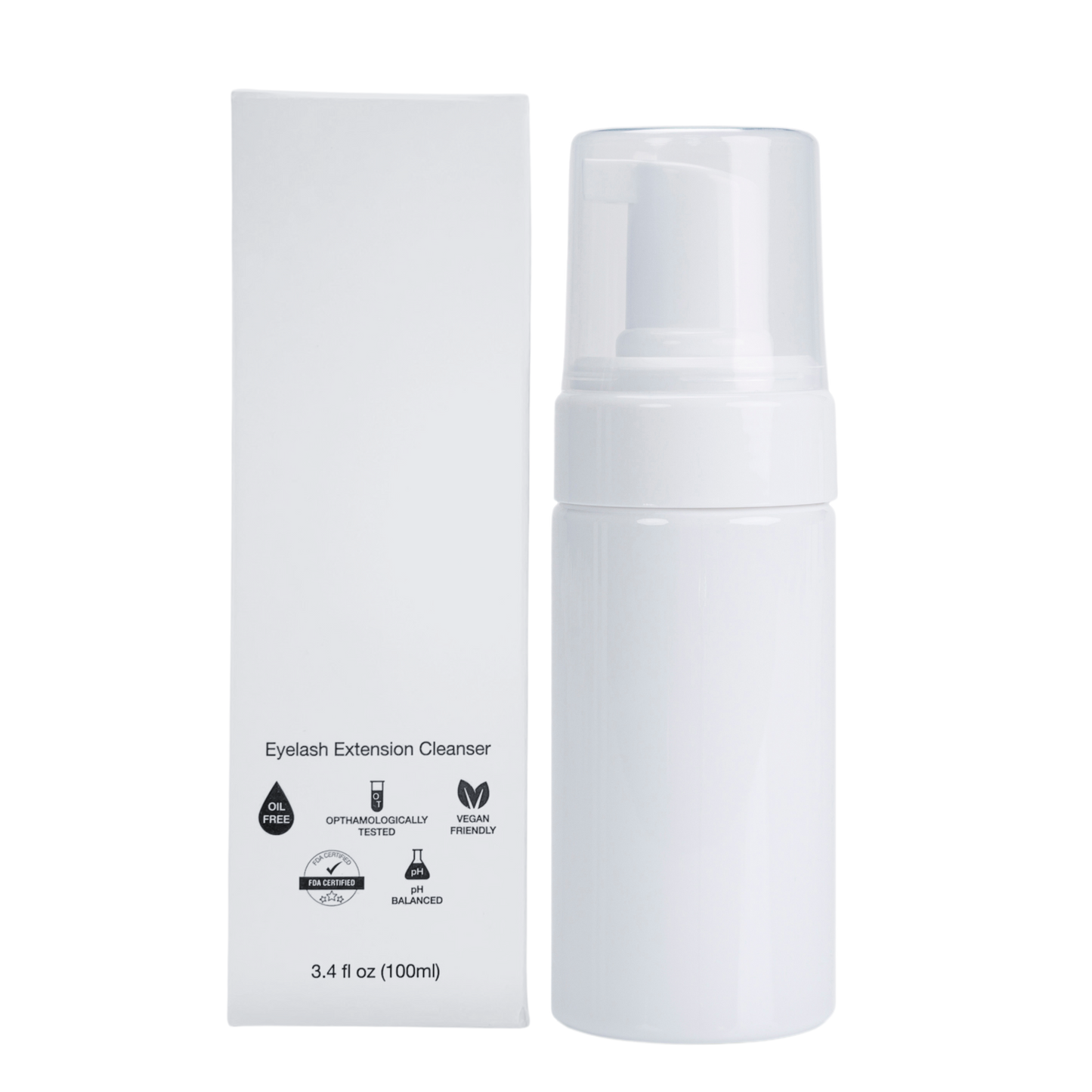 White Label Eyelash Extension Foaming Pump - 3.4 fl oz / 100 ml