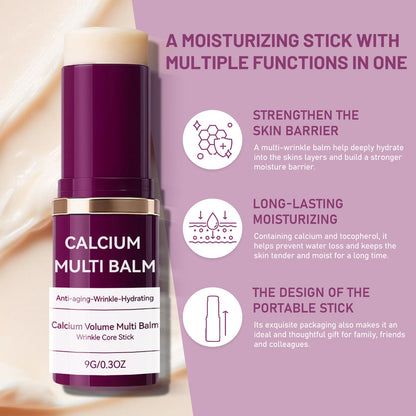 Multifunctional Collagen Firming Moisturizing Balm Stick 9g – Hydrating Face & Skin Repair Multi Balm | Anti Dryness & Skin Tightening Cream Stick
