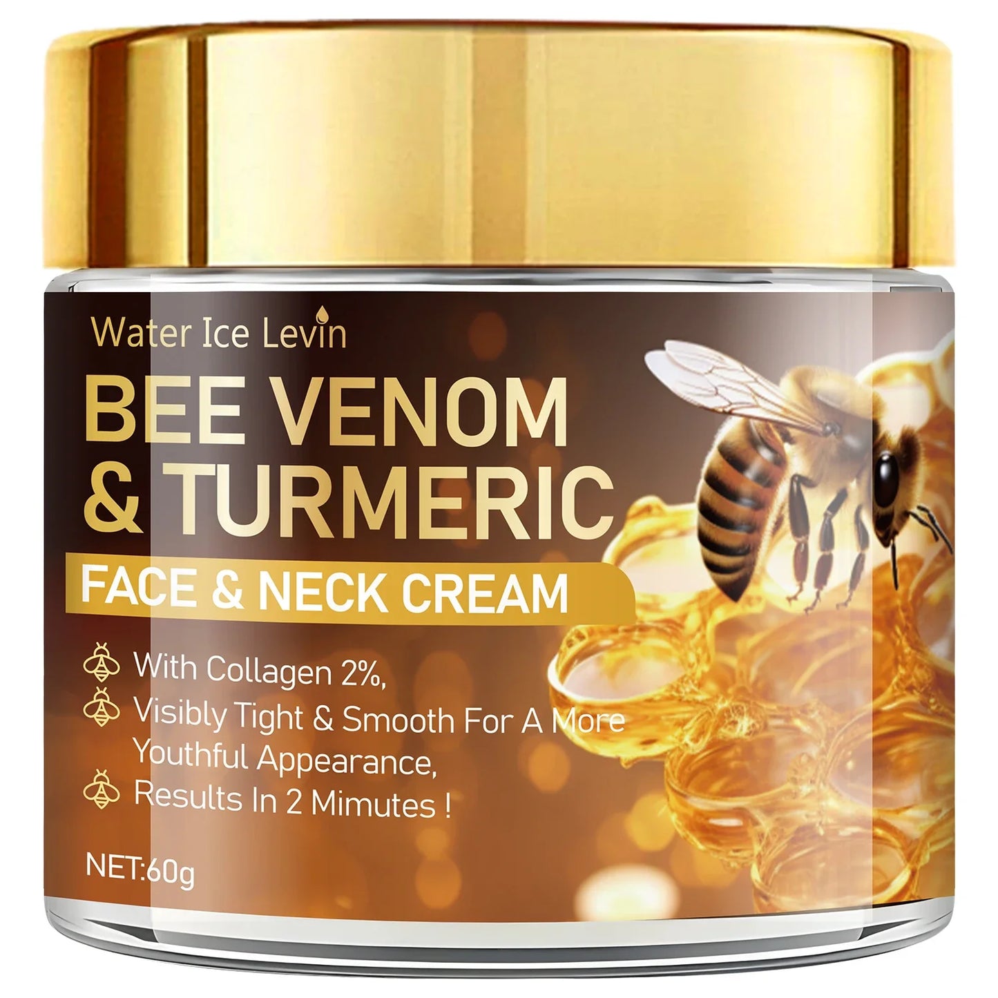 Bee Venom Firming and Lifting Cream - Hydrating Formula with Vitamin A, Collagen, Niacinamide and Vitamin E, Dry Appearance, Enhances Radiance